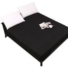 Drap Housse Couleur Unie - Noir - 80 x 200 cm - INSFITY - Polyester - Lavable en machine à 40 °C
