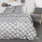TODAY Housse de couette 240x220 Alpine + 2 taies 100% coton flanelle 220x240 Gris
