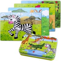 Puzzle Zebra, 4 niveaux de difficulté différents, le cadeau éducatif parfait pour les enfants à partir de 2 ans