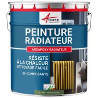 Peinture Radiateur - Fonte acier alu chauffage  Ral 6011 Vert Reseda - Kit 1 Kg jusqu'a 5m² pour 2 couches