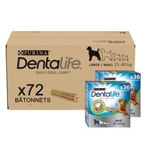DENTALIFE  Maxi -  MultiPack - 72 Friandises à mâcher pour chiens de grande taille - 2 X 1272g - Hygiène bucco-dentaire au