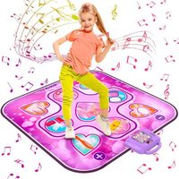 Tapis de Danse pour filles de 3-14 ans, Tapis de Jeu Tactile avec Affichage LED, Tapis de Danse Musical, Cadeau de Noël