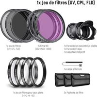 Neewer 52mm Filtre ND/CPL/UV/FLD/Gros Plan&Kit d'Accessoires