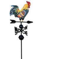 Girouette en métal en forme de coq, girouette de jardin, clôture, toit de cour, décoration, ornements colorés