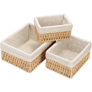Panier En Corde De Papier Naturel - Lot De 4 Tailles, Empilables, Parfaits Pour Ranger Salle De Bain, Chambre Bébé Ou Décoration Bohème
