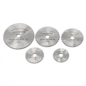 1 Mandrin Outil Xue 5Pcs HSS Lames de scie pour outil rotatif Disques Coupe Circulaire
