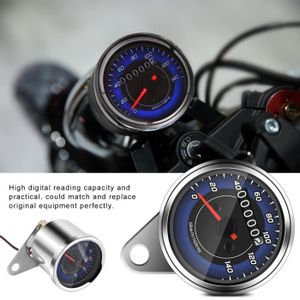 Duokon Universel Compteur de Vitesse Tachym/ètre de Moto Grand M/ètre dHuile Rond Odom/ètre Moto pour /Écran LCD
