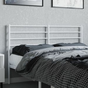TÊTE DE LIT Tête de lit - DRFEIFY - Métal blanc 160 cm - Design élégant et robuste