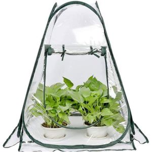 PACK GERMINATION Mini Serre de Jardin en PVC, Serre de Jardin pop up pour Légumes Plantes Fleurs, Tente d'hivernage pour Plantes - 70*70*80cm