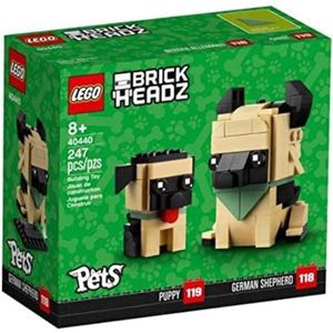 ASSEMBLAGE CONSTRUCTION LEGO® BrickHeadz Chiot et Berger Allemand (40440)