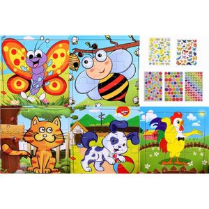 PUZZLE Puzzle Enfant en Bois - MKISHINE - Animaux - 5 piè