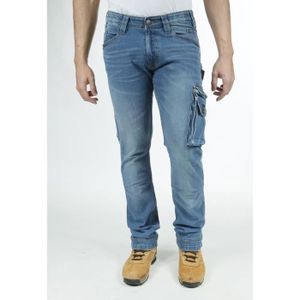 LMA Jeans Bleu Baril Multipoches en Denim Stretch