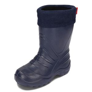 BOTTE Bottes de Pluie Enfant Fille Garçon BeKiddy Doublées Imperméables Bleu Marine 22-37 EU