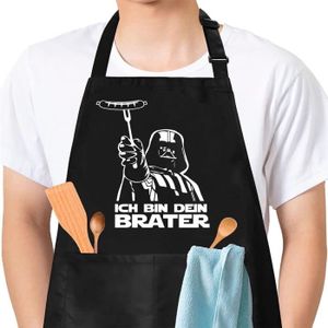 TABLIER DE CUISINE Star Wars Tablier Avec 2 Grandes Poches Drôle Nouveauté Cuisine Barbecue Tabliers Humoristiques Tablier[E1076]