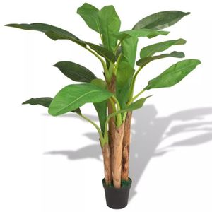 FLEUR ARTIFICIELLE Bananier artificiel avec pot 175 cm Vert Multicolore