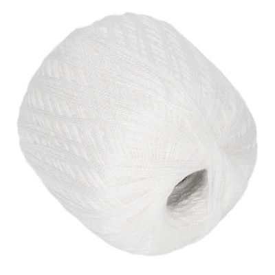 Lot de 10 fils de coton et de perles pour crochet – 10 g – 85 mètres – Fil  à crochet pour projets, couvertures, gants et appliques (blanc)