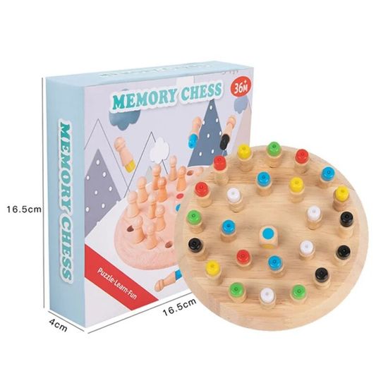 Jeux Montessori 3 Ans : Memory Chess en Bois, Jeu Éducatif pour Améliorer Mémoire & Reconnaissance des Couleurs (Radis). - Jeux - Jouets