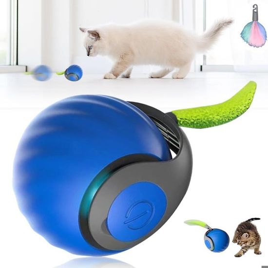 Balle Interactive Pour Chien - Jouet à Balle Rebondissante électrique Automatique Pour Chats Et Chiens | Jouet à Bille Roulante Activé Par Le Mouvement, Idéal Pour Divertir Les Petits Animaux à L'inté