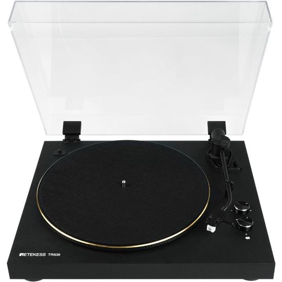 Platine Vinyle sans Fil À ENTRAÎNEMENT par Courroie, Tourne Disque Vinyle avec Cartouche Magnétique à 2 Vitesses 33 45 TR/Min, USB Record to PC, Sortie Ligne Phono - Photo, audio & vidéo