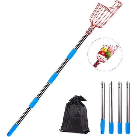 Cueille Fruits avec Sac, Cueilleur de Fruits Amovible, Avec Manche