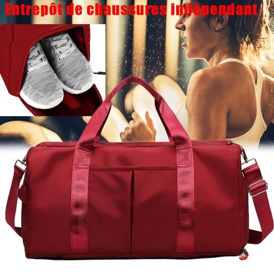 Sac de sport compartiment chaussures - 1806695 - rouge - La Poste
