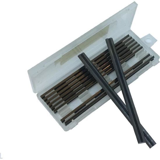 PACK DE 10 lames de raboteuse en carbure 82 mm faciles installer sur clip de EUR 13,18 - FR