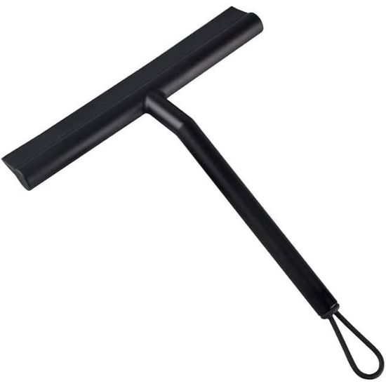 Raclette De Douche XXL Farini – Lame Silicone 32 Cm + Manche Long Acier Inox – Sans Traces Pour Paroi, Fenêtre, Carrelage – Support Silicone Inclus
