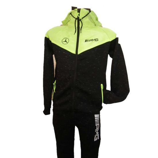 JOGGING MERCEDES AMG taille M NOIR FLUO SURVETEMENT AMG Cdiscount Pret a Porter