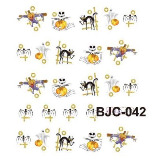 Stickers Nail Art Halloween - Citrouille, Chat, Fantôme - Décoration Ongles - Neuf