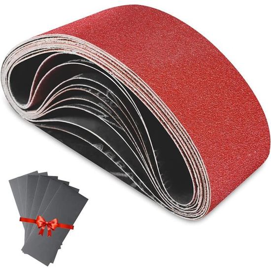 Lntyq Banda De Lija De 75 X 457 Mm. 5 Tipos De Grano Mixto  3 X 80 Juego De Bandas De Lija Para Lijadoras De Banda Metal Madera Y Pulido 5 Unidades 87231358