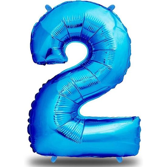 Ballon Chiffre 5 Anniversaire Bleu - 101 Cm (86 Cm Gonflé) - En Aluminium, Pour Hélium Ou Air - Décoration Géante Pour Fête Des 5 Ans