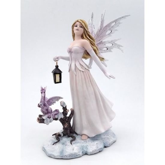 Figurine Fée Et Dragon Nemesis Now - Statuette Fantasy Main Peinte - Violet - Collection Câlin