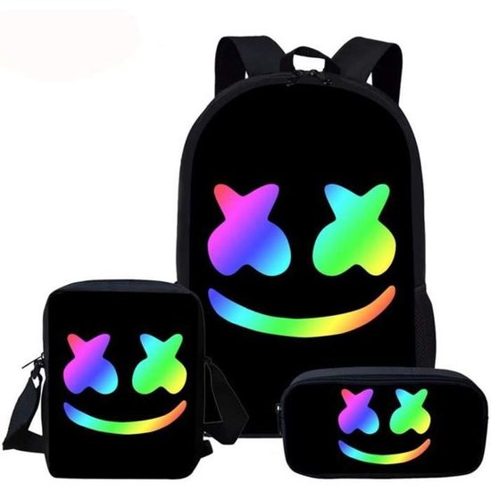 Sac Dos 3 Ensembles Marshmello Jeune Cartable Mode Sac D cole
