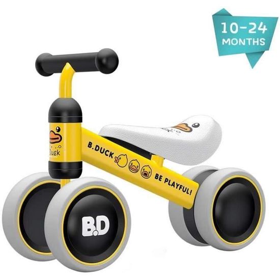 Velo Bebe Draisienne pour Bebe de 10 18 Mois Velo Enfant sans Pedales Jouet Educatif Baby Walker Cadeau Anniversaire Canard Jau Cdiscount
