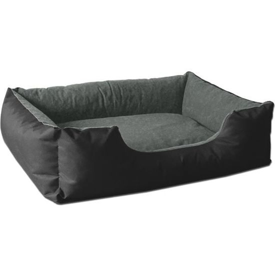 BedDog LUPI lit pour chien, Panier corbeille, coussin de chien [XL env. 100x85cm, THE-ROCK (noir/gris)]