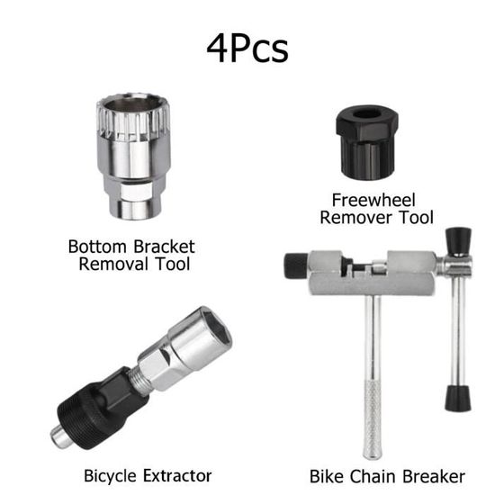 Kit D'outils Vélo 4 En 1 - Extracteur De Manivelle, Connecteur De Chaîne, Démonte-pédalier - Entretien VTT Et Ville - 9
