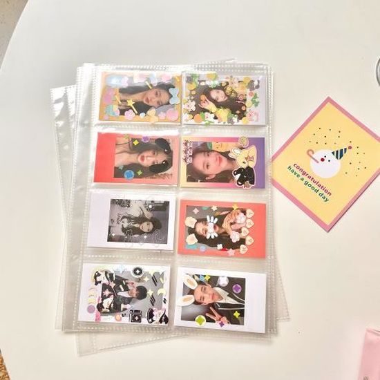 Classeur De Cartes Photo Kpop A5 - 200 Pochettes Sans PVC, 6 Anneaux, Couverture Rigide, élastique De Fermeture
