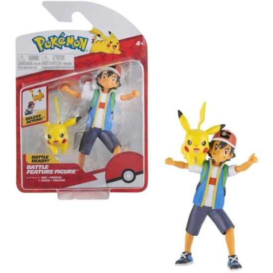 Bandai - Pokémon - Pack de 6 Figurines Pokémon - Sasha avec Pikachu 12cm +  Figurine Ectoplasma 12cm + Figurine Lucario 8 cm + Figurine Palarticho 8cm  + Dracolosse 30cm - JW2760 : : Jeux et Jouets