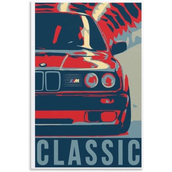 JIYUN Poster de voiture de course allemande BMW M4 G82 - Peinture décorative sur toile - Décoration murale moderne pour chambre à coucher - 50 x 75 cm JIYUN Poster de voiture de course allemande BMW M4 G82 - Peinture décorative sur toile - Décoration murale moderne pour chambre à coucher - 50 x 75 cm