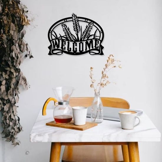 Décoration Murale Bois Oiseaux Sur Branche - Ornement Naturel 12x30cm - Pour Jardin, Cuisine, Cadeau
