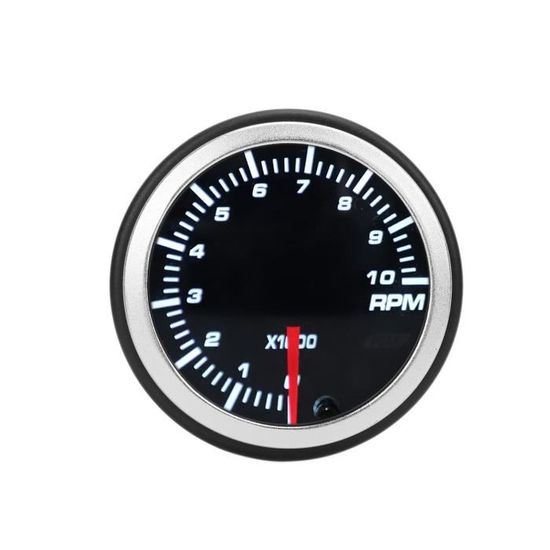 Tachymètre Voiture 3,75 Pouces 0-8000 Tr/min Avec Lumières 7 Couleurs - Jauge Pour Véhicules Essence 4/6/8 Cylindres 12V