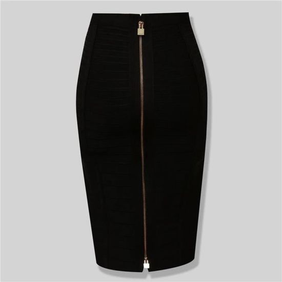 Jupe Jupe crayon moulante a fermeture eclair haute qualite nouvelle collection 2021 noir rouge bleu Orange Type Black Blanc Cdiscount Pret a Porter