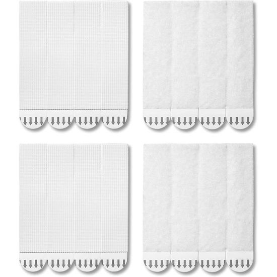 Bandelettes Adhésives Pour Cadres - 36 Paires (72 Bandes) - Fixation Murale Sans Percer - 20x92mm