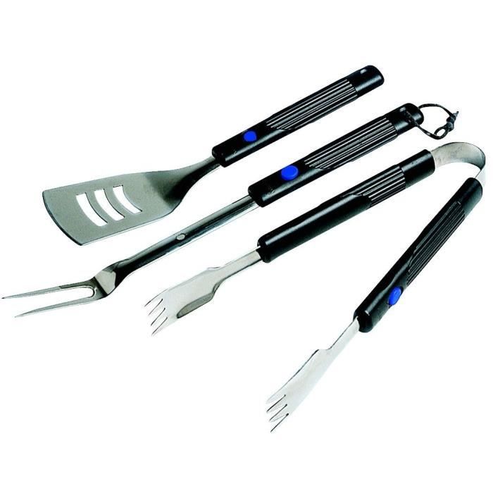 Set 3 Ustensiles pour Barbecue - CAMPINGAZ - Inox Manche Extensible
