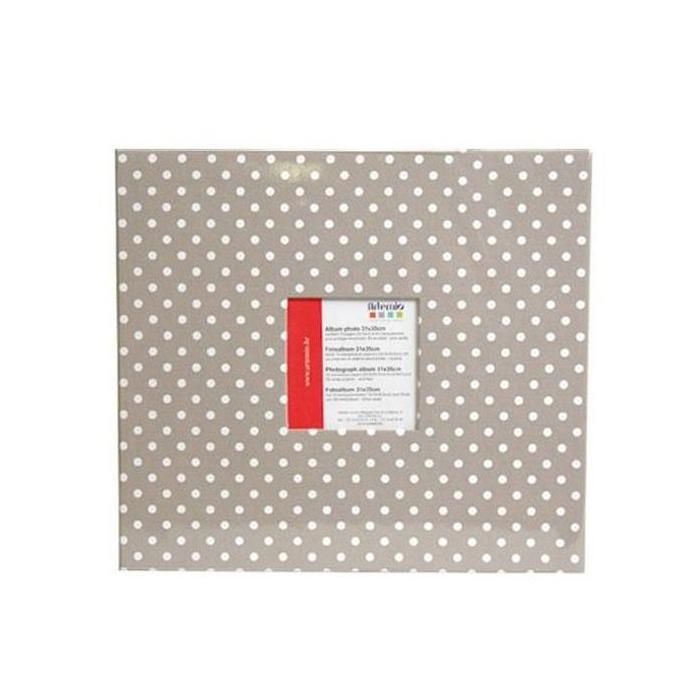 Album photo 30 x 30 cm - Gris à pois blancs