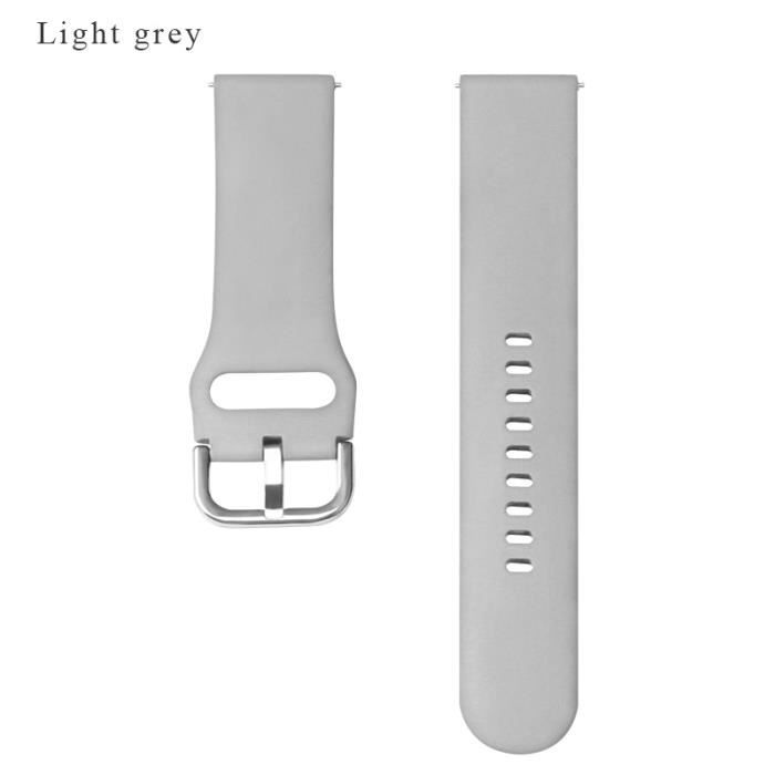 Montre connectée,BOORUI bracelet en Silicone pour Huami Amazfit Bip dragonne 20-22mm pour Samsung - Type Gray-20Amazfit bip or gts