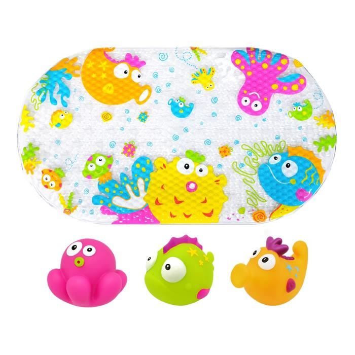 ESCABBO Tapis de bain & 3 aspergeurs Océan