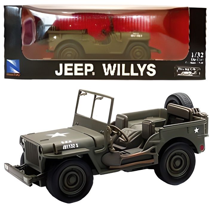 Voiture Jeep Willys metal 1/32