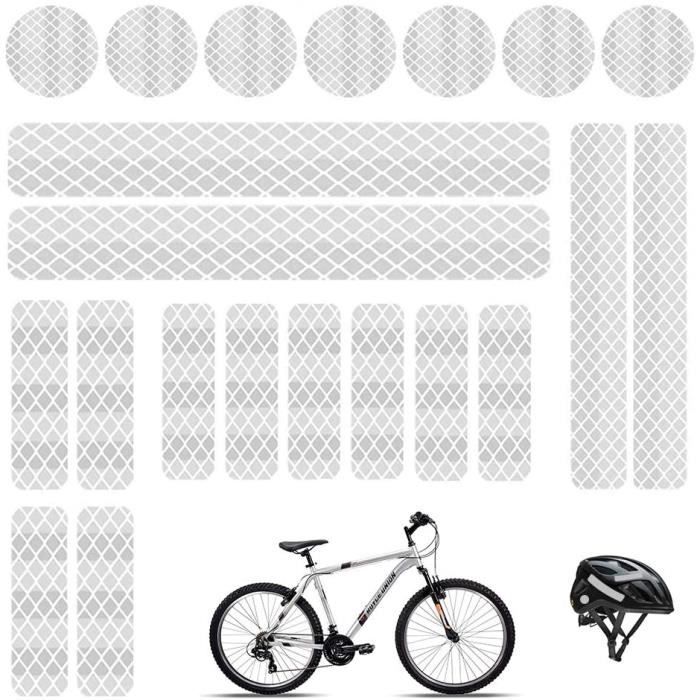 Bande réfléchissante,Ruban de Signalization,Kit de ruban adhésif réfléchissant,Autocollants de Réflecteur,pour Poussette,Moto,Vélo