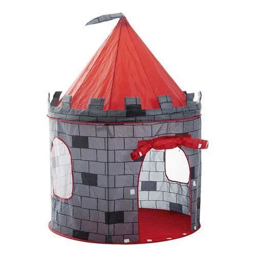 MSTORE - Tente de jeu pours motifs dinosaures - À partir de 3 ans - Intérieur/Extérieur - Construction légère - Gris/Rouge